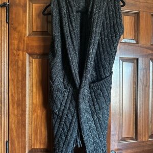 CAbi Black Chunky Knit Cardigan Sweater